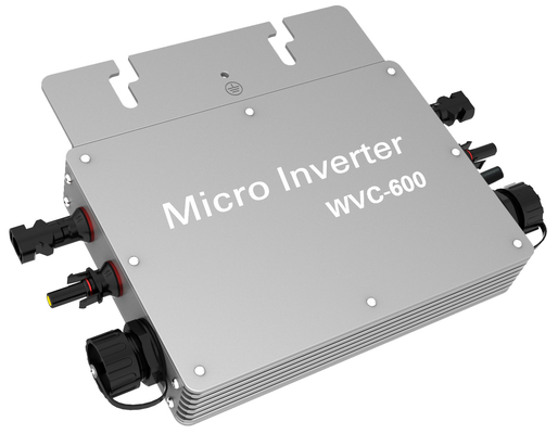 Aluminium Alloy Silver Micro Inverter 600w 230V Solar Power Inverter