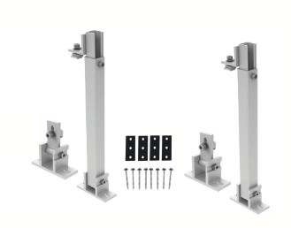 Stainless Steel 304 Metal Solar Roof Mounting Brackets VSL 2 Silver Tilt Brackets