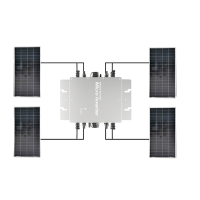 Silver Smart Micro Inverter 2400W Solar Panel System MPPT Grid Tie Inverter